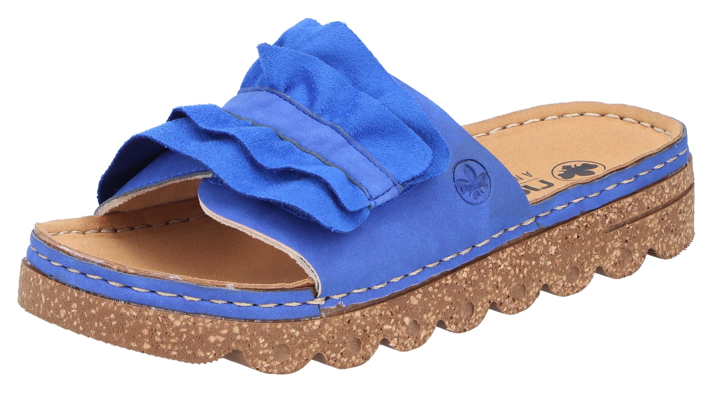 Rieker Pantolette in Blau: Vorderseite