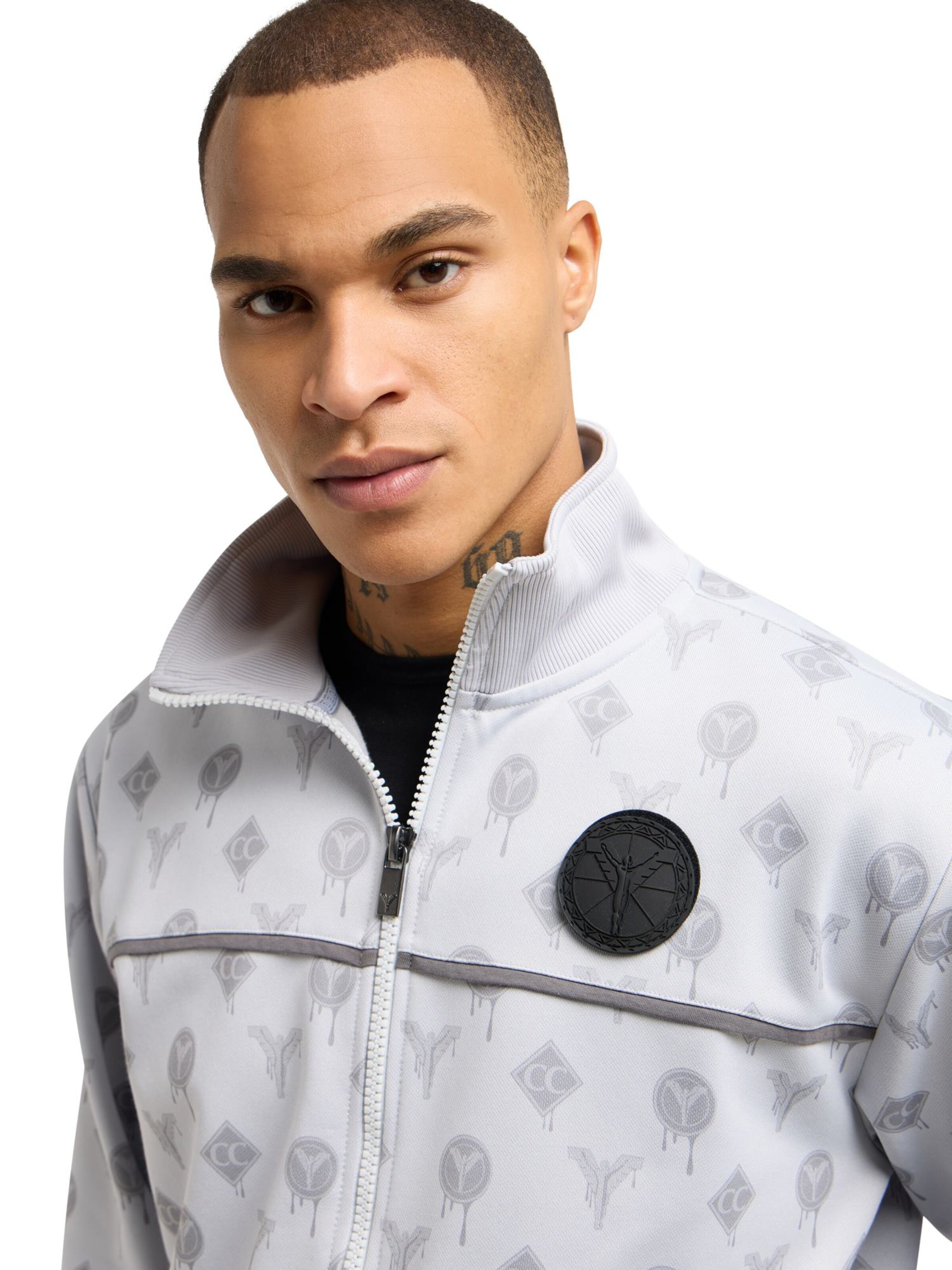 Carlo Colucci Sweat jacket 'Delponte' in Grey