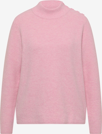 CECIL Pullover mit Struktur und Knopfdetail in Pink: Vorderseite
