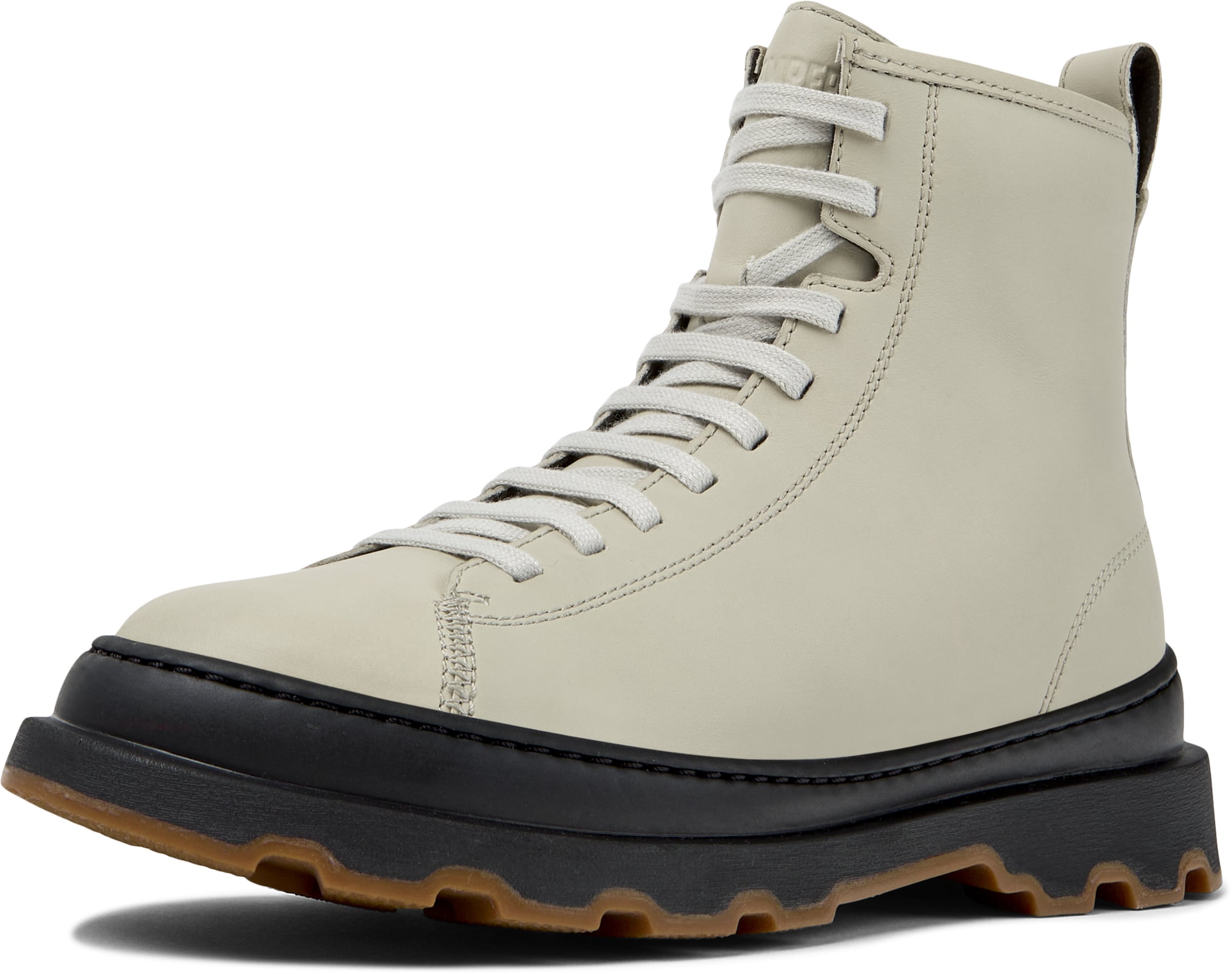 CAMPER Lace-up bootie 'Brutus' in Beige: front