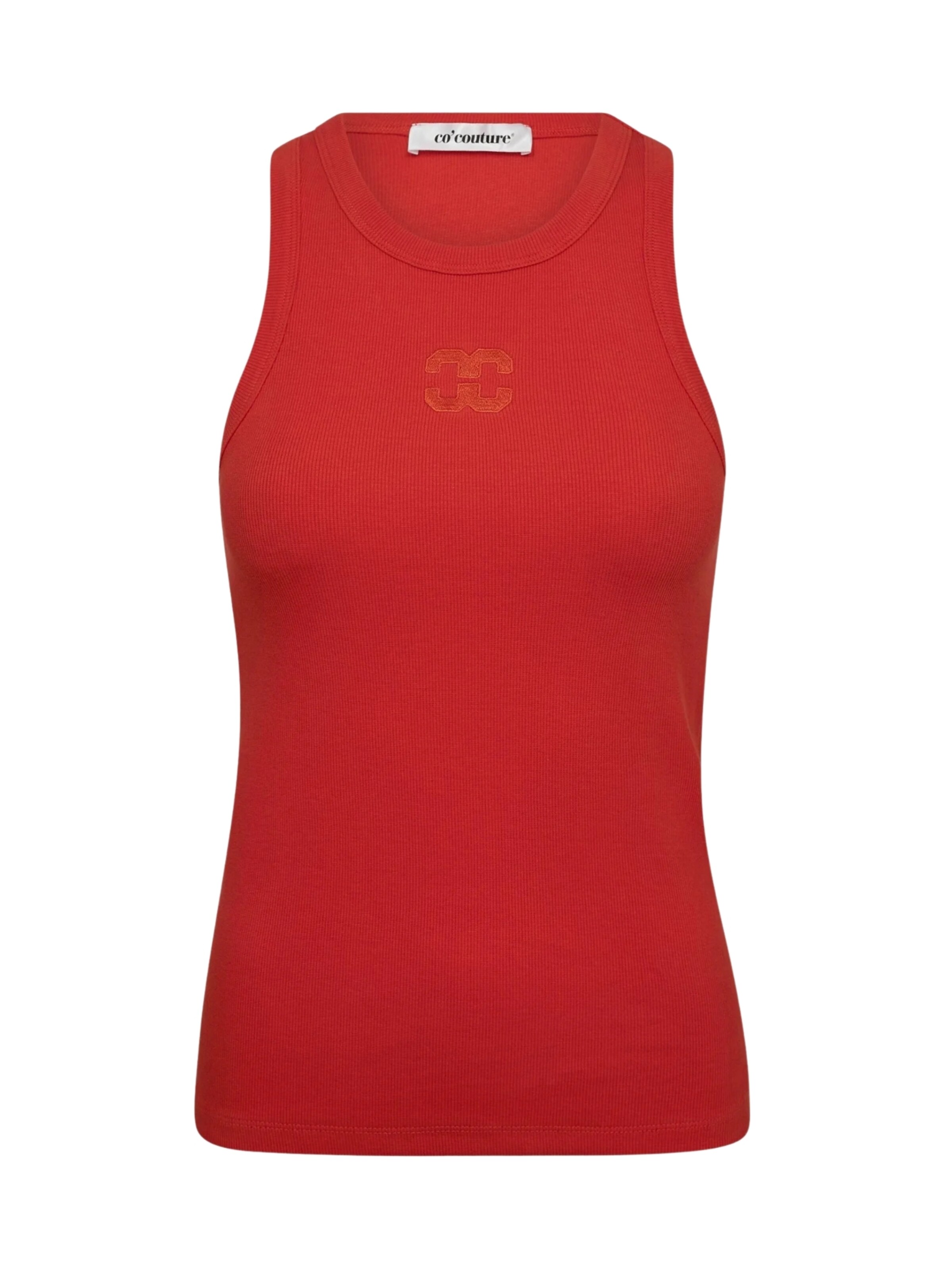 Top 'Sahara' di co'couture in rosso: frontale