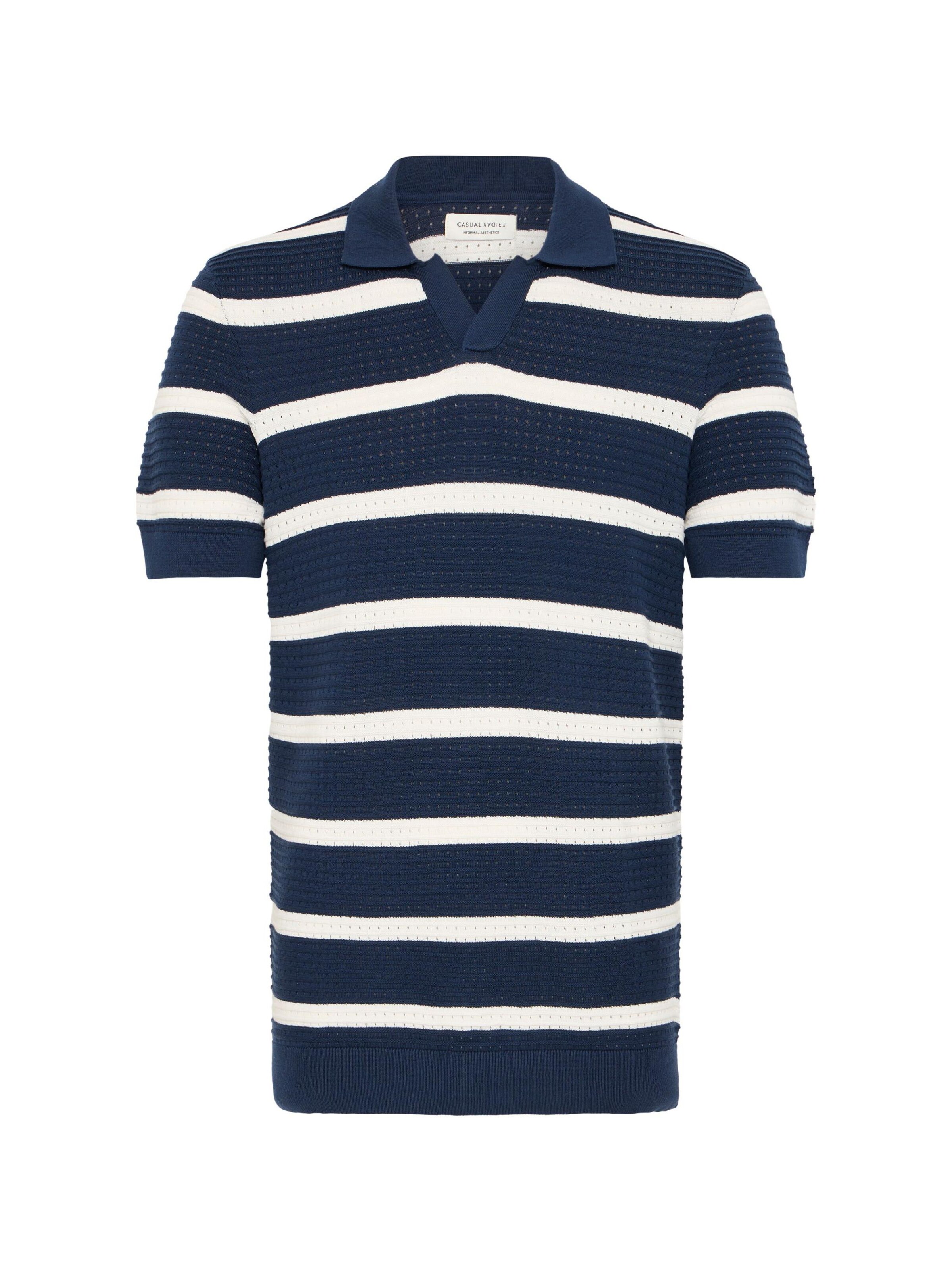 Casual Friday Strickshirt ' CFDahlin ' in Blau: Vorderseite