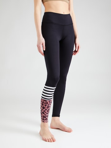 Skinny Pantalon de sport Hey Honey en noir : devant