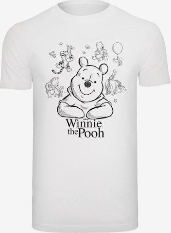 T-Shirt 'Disney Winnie The Pooh' F4NT4STIC en blanc : devant
