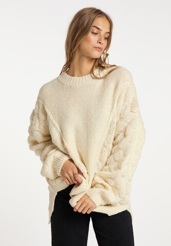 IZIA Trui in Beige: voorkant