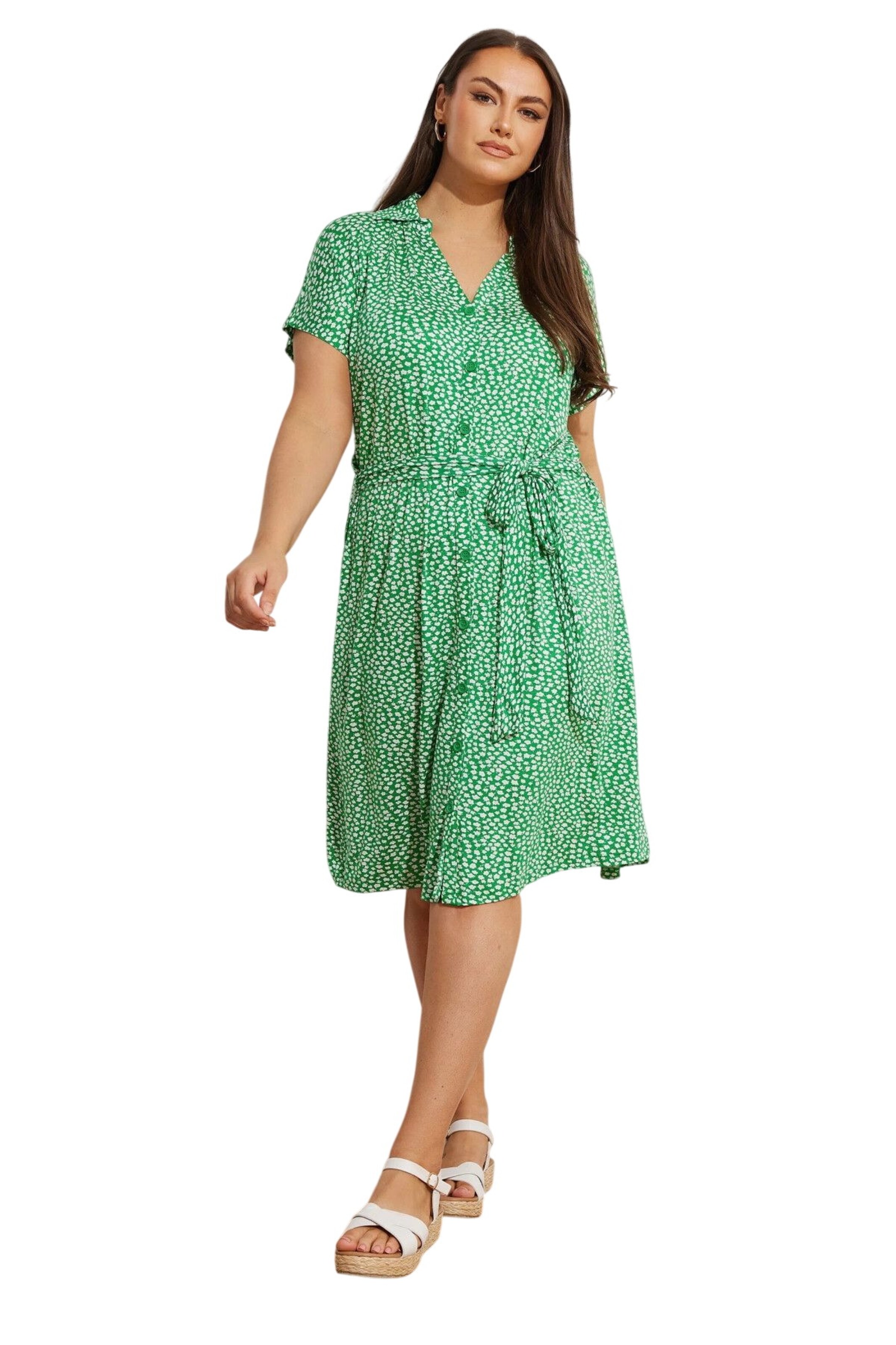 Stil Diva Blousejurk in Groen: voorkant