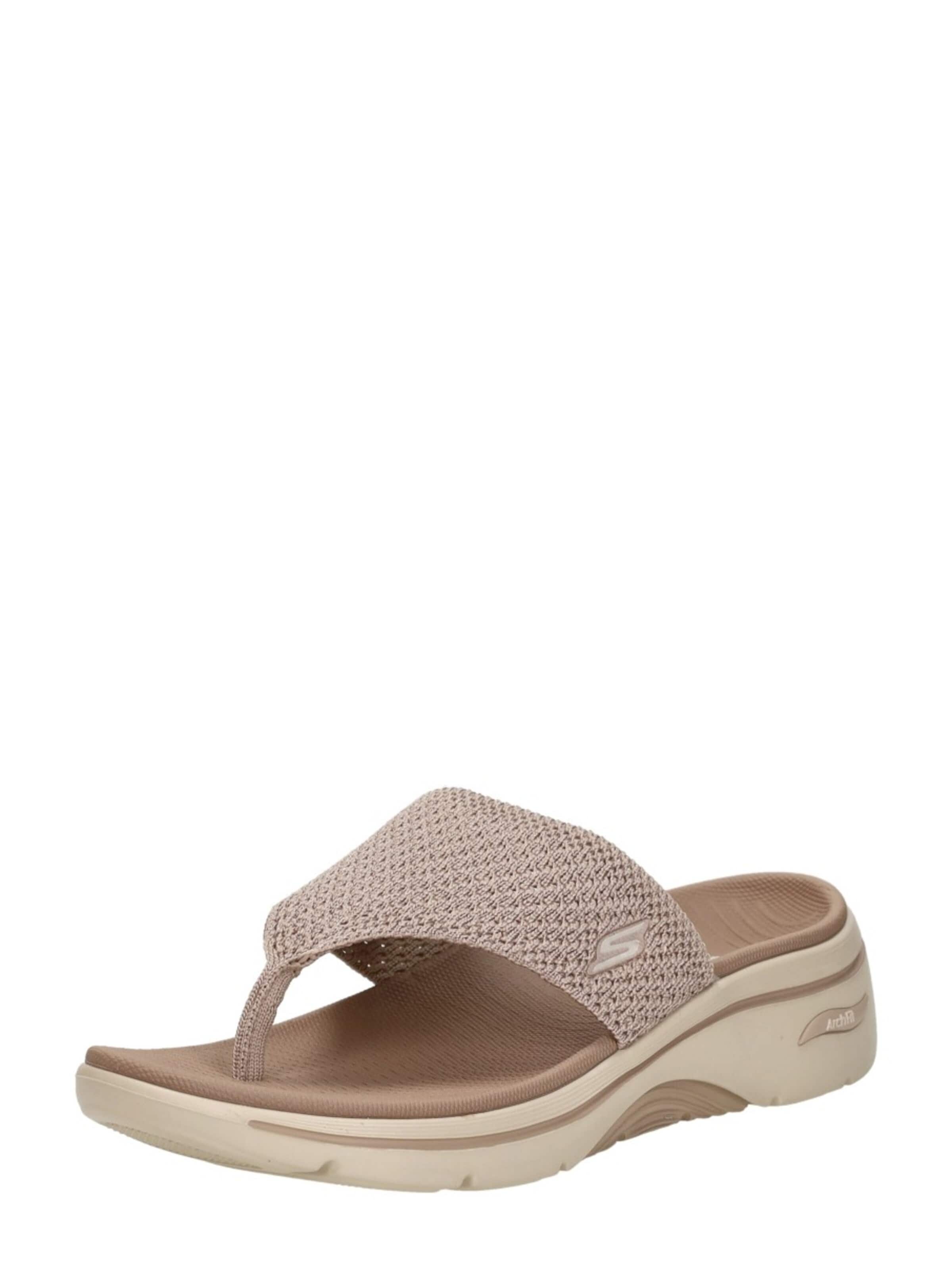 SKECHERS Teenslipper 'Go Walk Arch Fit 2.0' in Beige: voorkant