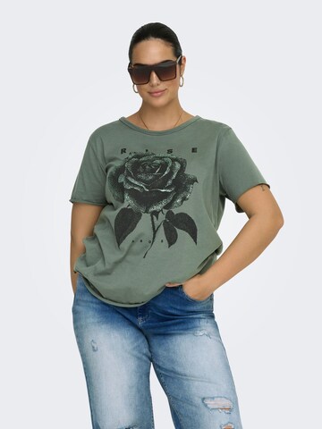 T-shirt 'CARLuca' ONLY Carmakoma en vert : devant