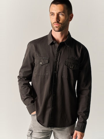 KOROSHI Regular fit Overhemd in Zwart