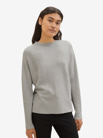 TOM TAILOR DENIM Sweater in Grey: front