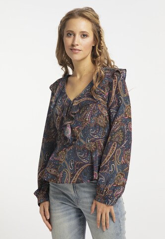 usha FESTIVAL Blouse in Blauw: voorkant