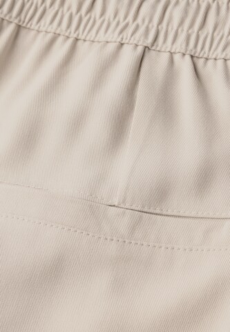 STREET ONE Loosefit Wide Leg Twill Hose in Beige