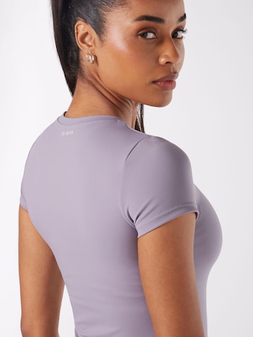 YO-GAYA Sporttop 'Short Sleeve Top' in Lila
