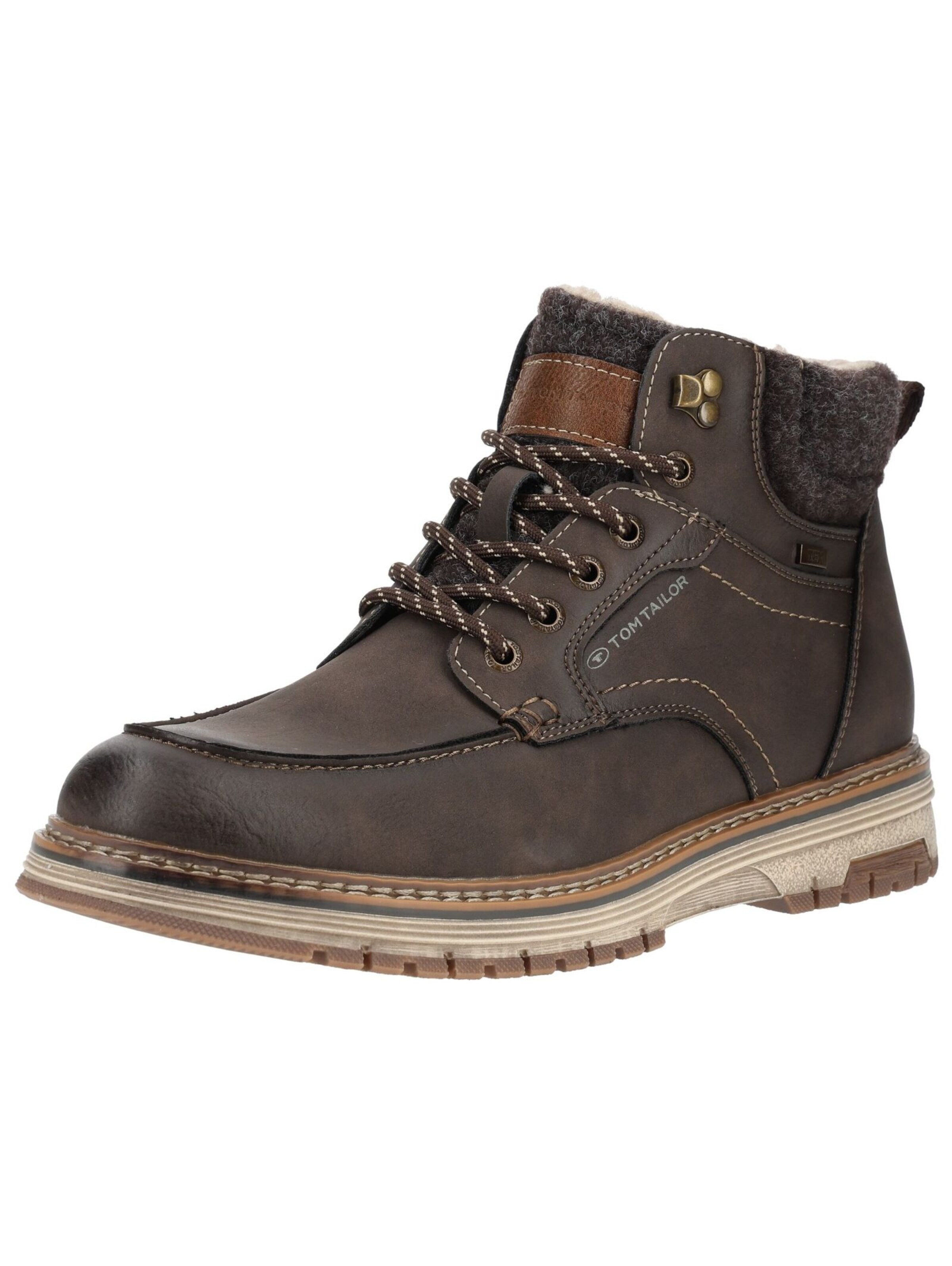 Boots stringati di TOM TAILOR in marrone: frontale