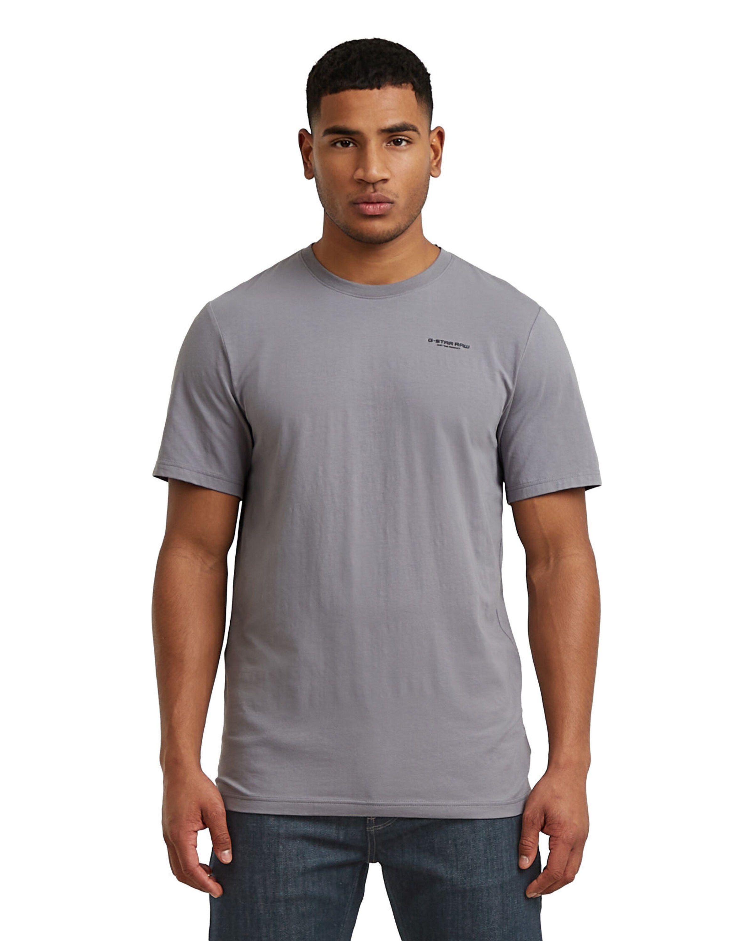 G-STAR Shirt 'Slim Base ' in Grijs: voorkant