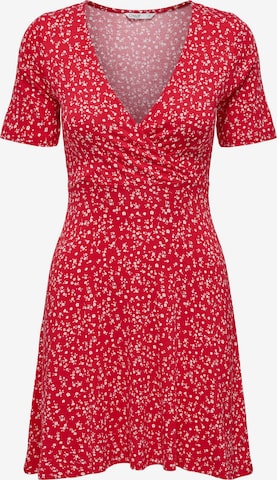 ONLY Letní šaty 'Verona' – červená: přední strana