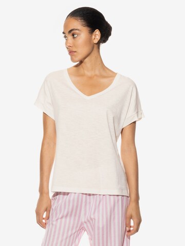 Mey Pajama Shirt in White: front