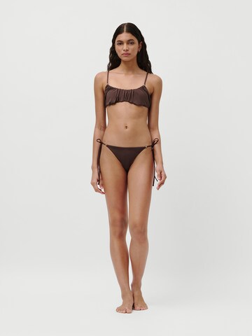 LeGer by Lena Gercke T-Shirt Bikinitop 'Dotta' in Braun