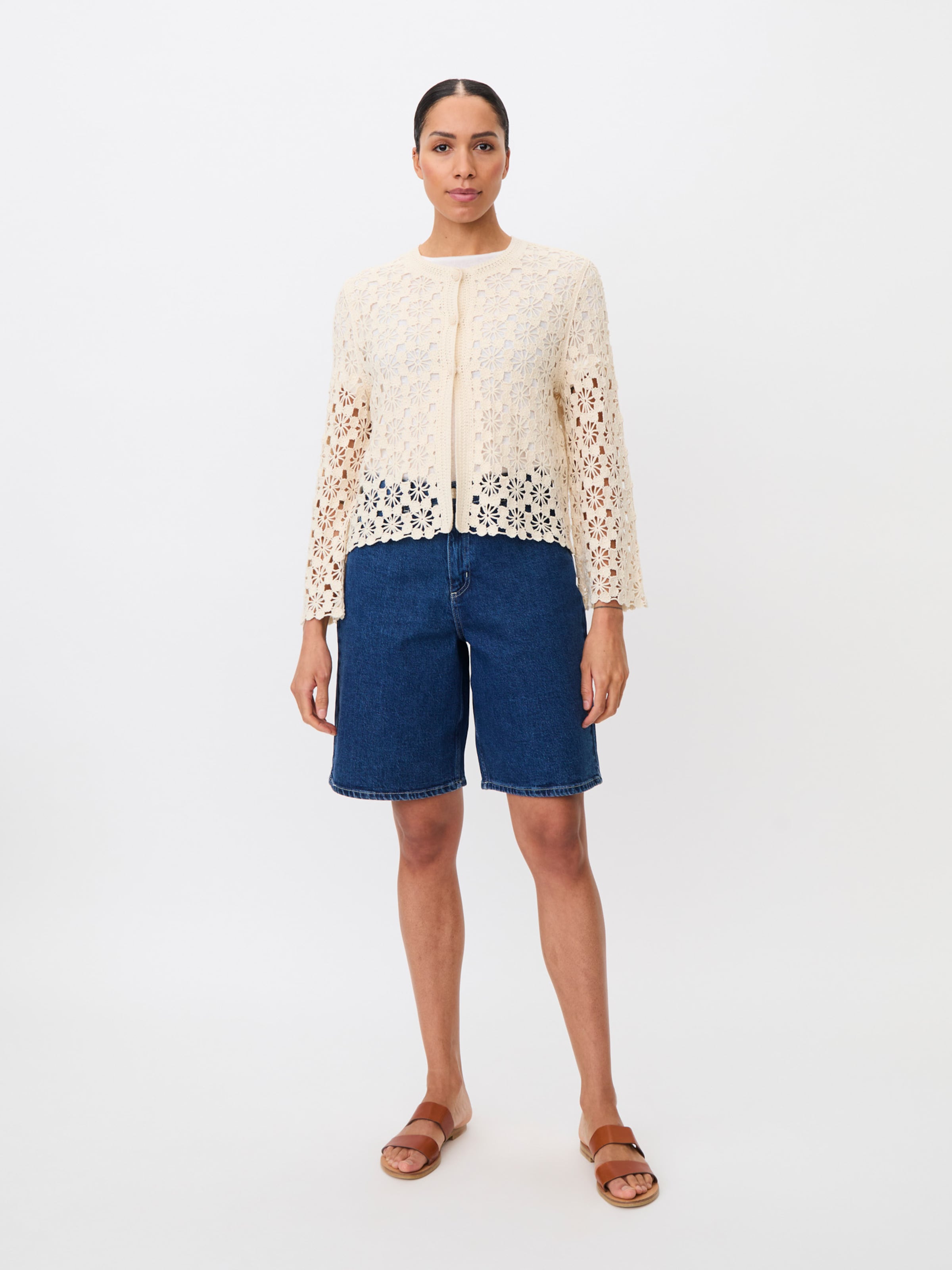 Pull-over 'MaLittalis' Masai en blanc