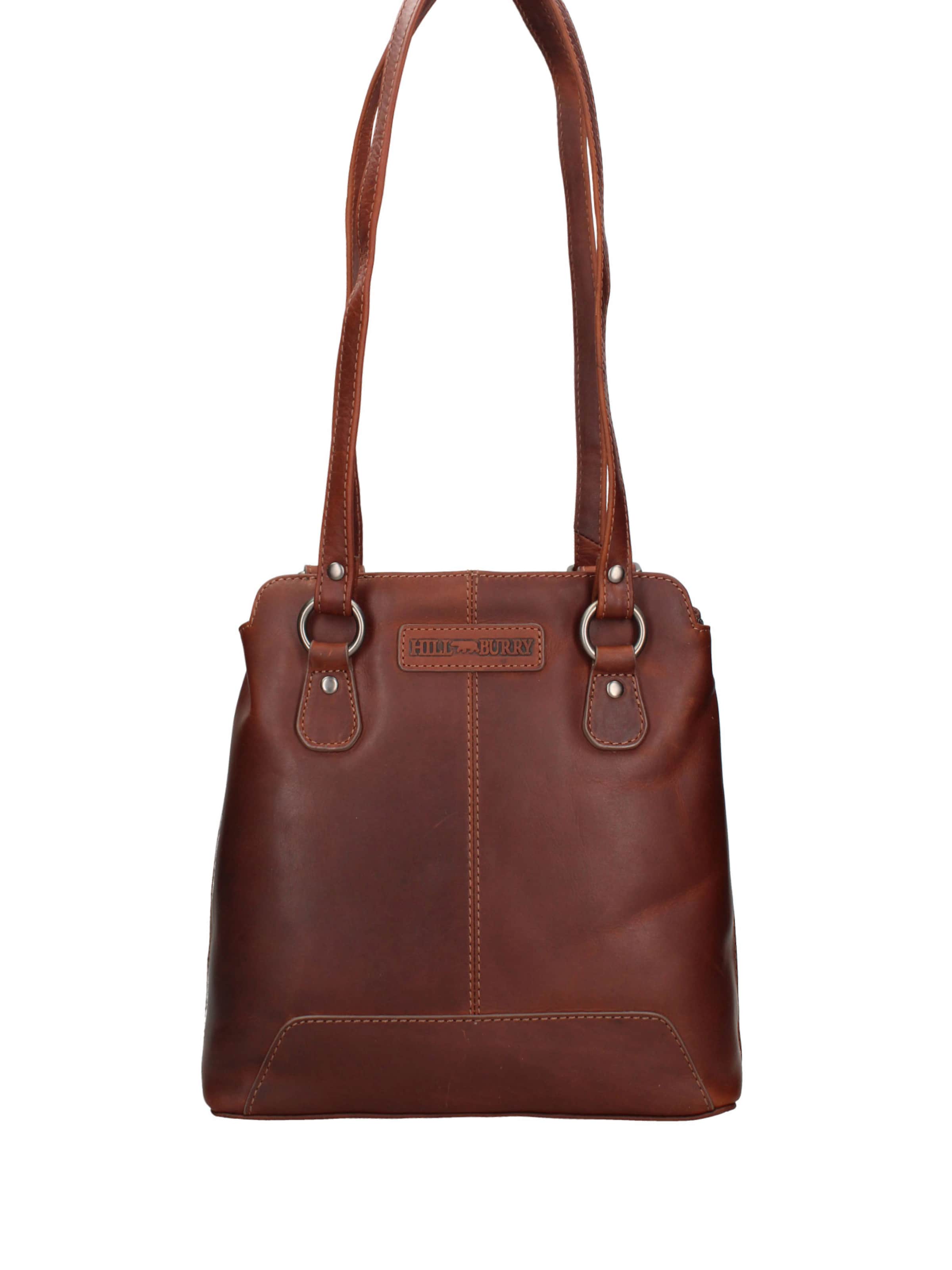 Borsa a spalla 'Borsa Uomo Vera Pelle Convertibile Spalla Zaino' di HILL BURRY in beige: frontale