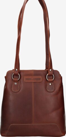 Borsa a spalla 'Borsa Uomo Vera Pelle Convertibile Spalla Zaino' di HILL BURRY in beige: frontale