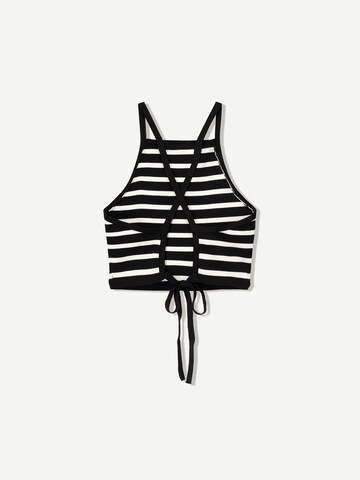 Bershka Broderad topp i svart