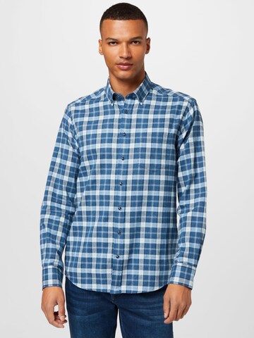 bugatti Regular fit Button Up Shirt in Blue: front