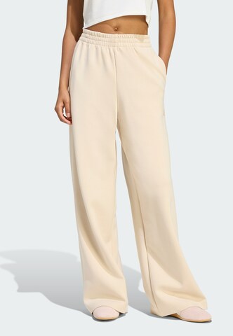 Wide Leg Pantalon de sport ADIDAS SPORTSWEAR en beige : devant