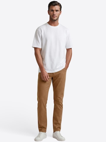 Regular Pantalon 'Laval' PIERRE CARDIN en marron : devant
