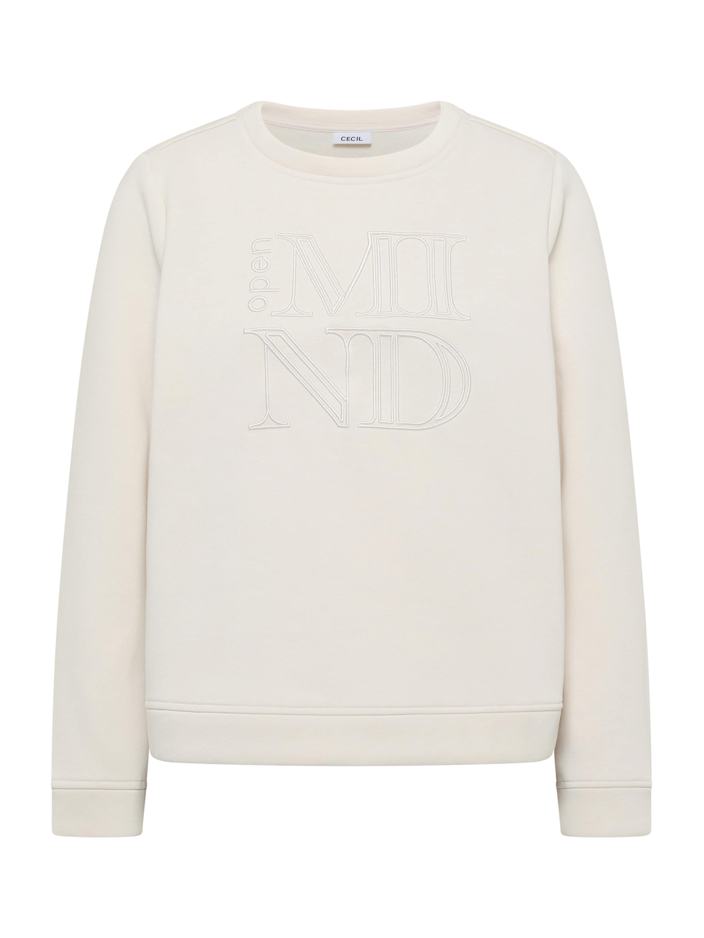 CECIL Μπλούζα φούτερ σε μπεζ: μπροστά