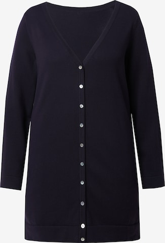 Ulla Popken Gebreid vest in Zwart: voorkant