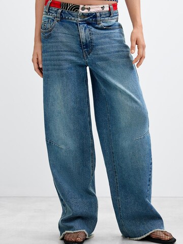 Desigual Wide Leg Jeans i blå: forside