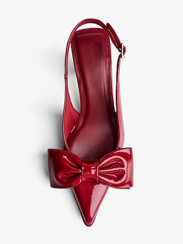 Décolleté sling di Bershka in rosso