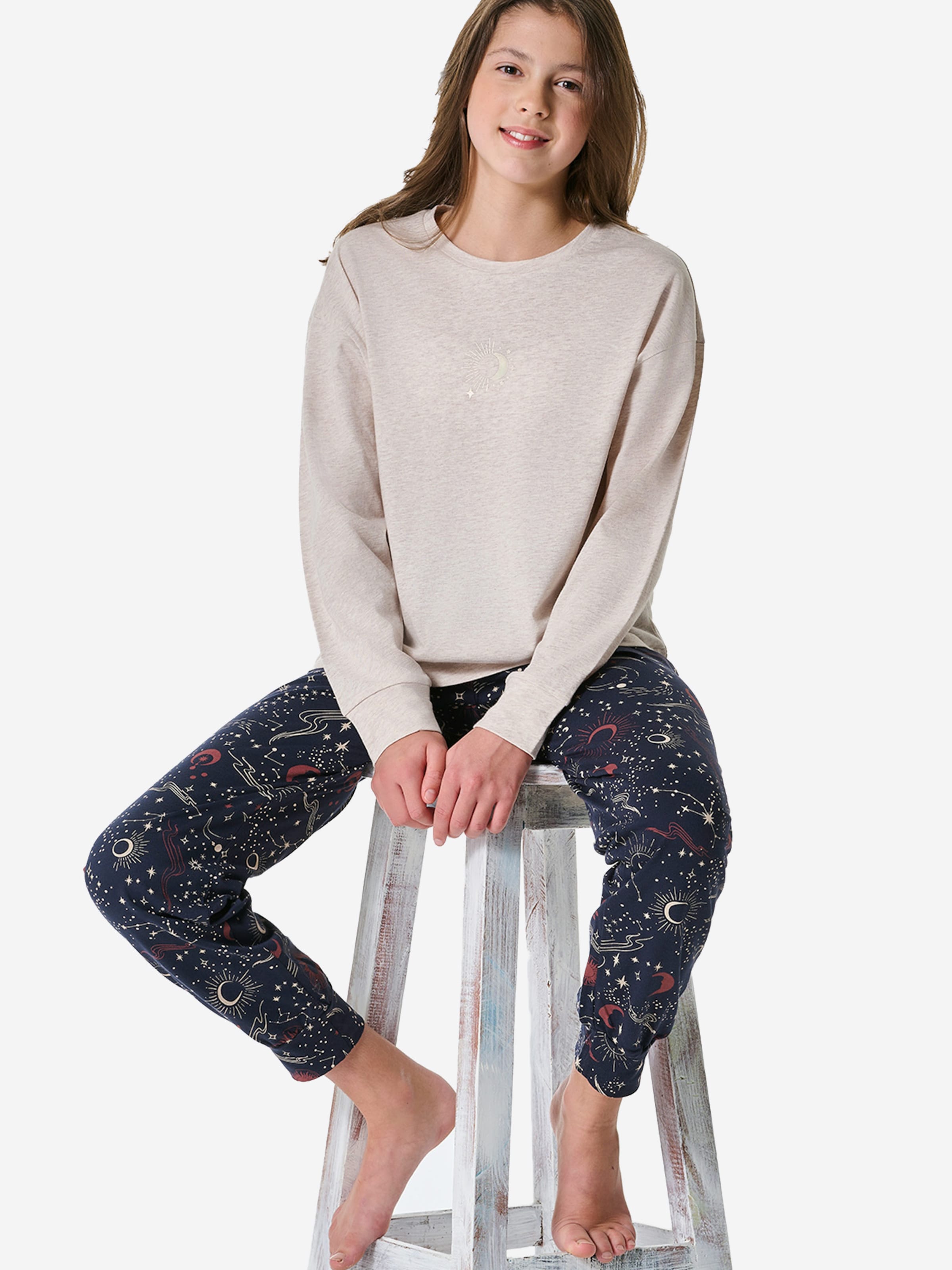 Pyjama ' Family ' SCHIESSER en beige