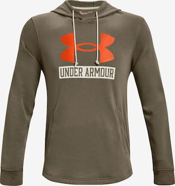 UNDER ARMOUR - Sudadera con cremallera 'Under Armour UA Rival Terry Logo' en verde: frente
