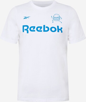 Tricou funcțional de la Reebok pe alb: față