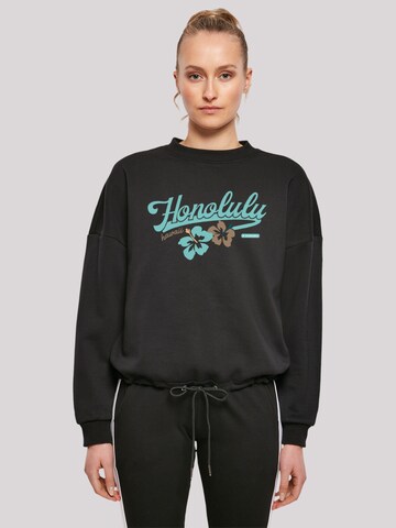 F4NT4STIC Sweatshirt 'Honolulu' in Zwart: voorkant