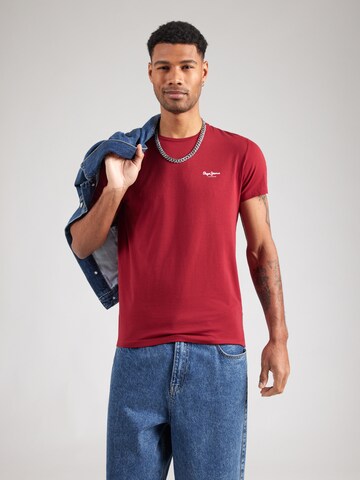Pepe Jeans - Camiseta en rojo: frente
