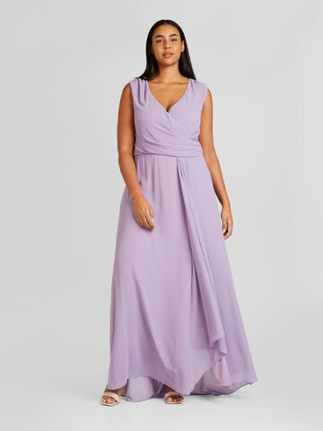 Robe de soirée 'YIDA' TFNC Plus en violet : devant