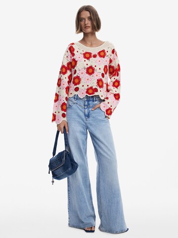 Desigual Sweter w kolorze biały