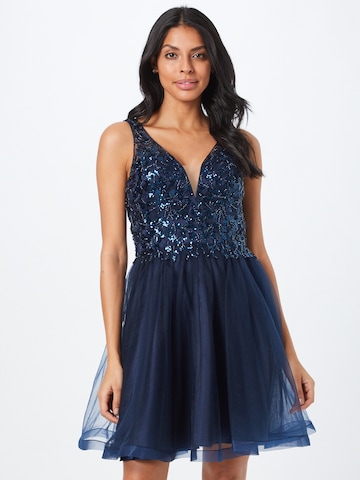 Laona Cocktail Dress in Blue: front