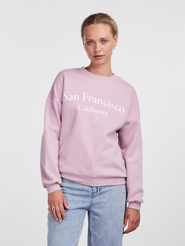 PIECES Sweatshirt 'FREYA' i pink: forside