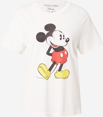 CATWALK JUNKIE T-shirt 'Mickey' i vit: framsida