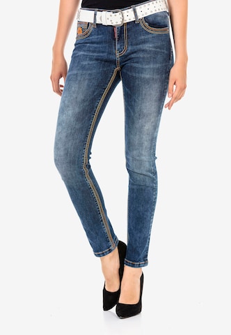 CIPO & BAXX Regular Jeans in Blauw: voorkant