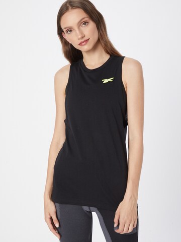 Reebok Sporttop in Zwart: voorkant