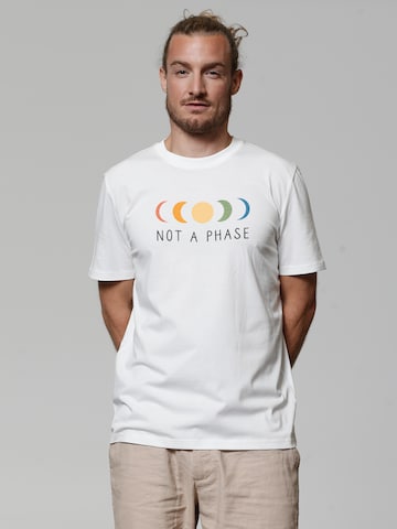 Watapparel Shirt ' Not a Phase ' in White: front
