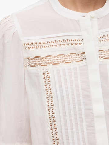 Chemisier ROUGE EDIT en blanc