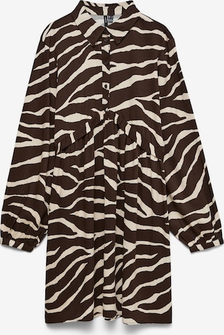 Vero Moda Curve - Vestido camisero 'VMCMaddie' en marrón: frente
