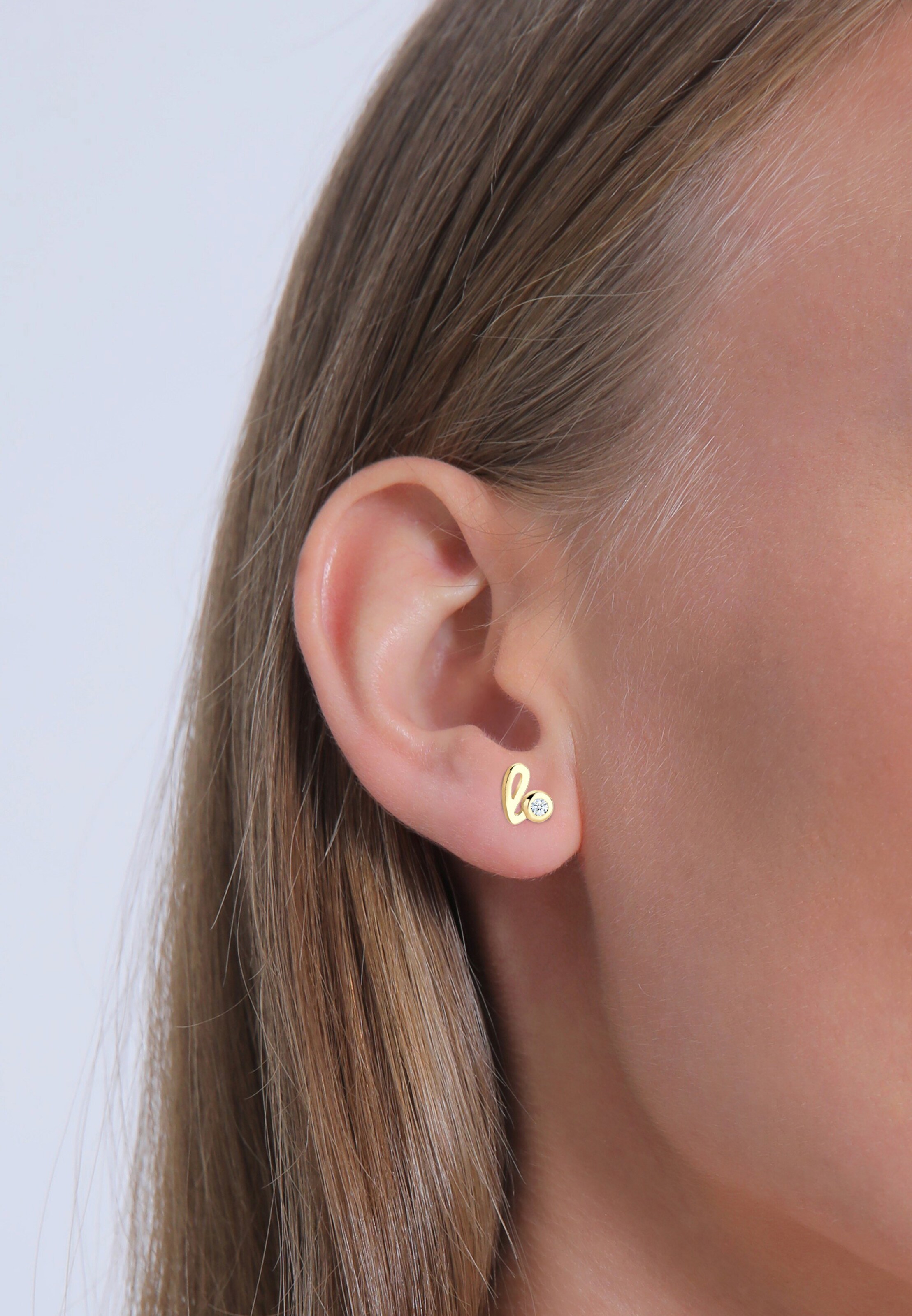 Elli DIAMONDS Earrings 'Love' in Gold: front