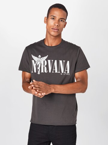 Coupe regular T-Shirt 'NIRVANA IN UTERO' AMPLIFIED en gris : devant